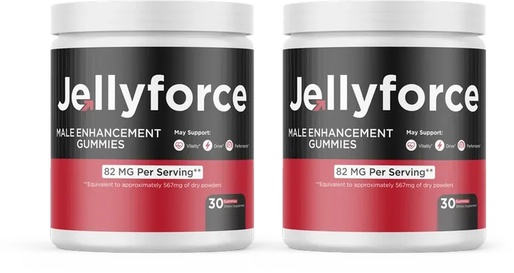 Two jars of Jellyforce gummies